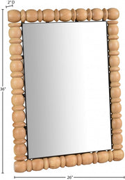 Aubrey Acacia Wood Frame Mirror in Natural - 437Oak-36M