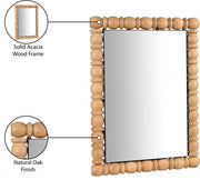 Aubrey Acacia Wood Frame Mirror in Natural - 437Oak-36M