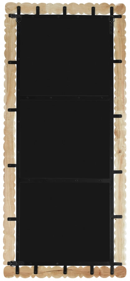 Aubrey Acacia Wood Frame Mirror in Natural - 437Oak-65M