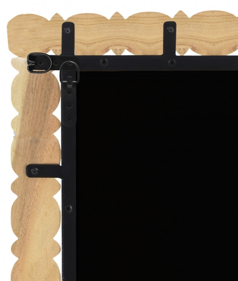 Aubrey Acacia Wood Frame Mirror in Natural - 437Oak-65M