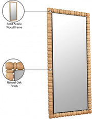 Aubrey Acacia Wood Frame Mirror in Natural - 437Oak-65M