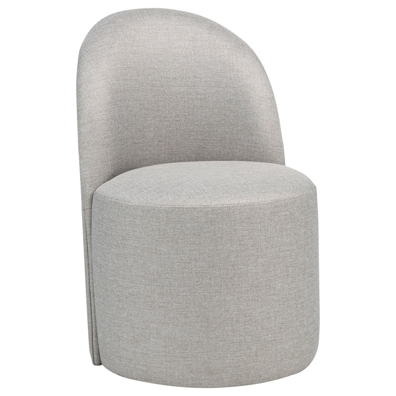 Aubrey Upholstered Barrel Dining Side Chair Beige (Set of 2) - 107062BEI