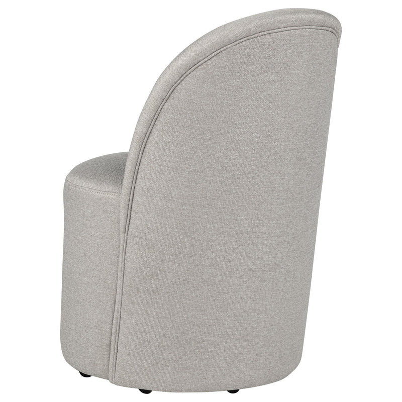 Aubrey Upholstered Barrel Dining Side Chair Beige (Set of 2) - 107062BEI