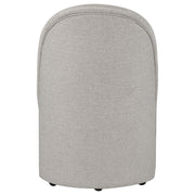 Aubrey Upholstered Barrel Dining Side Chair Beige (Set of 2) - 107062BEI