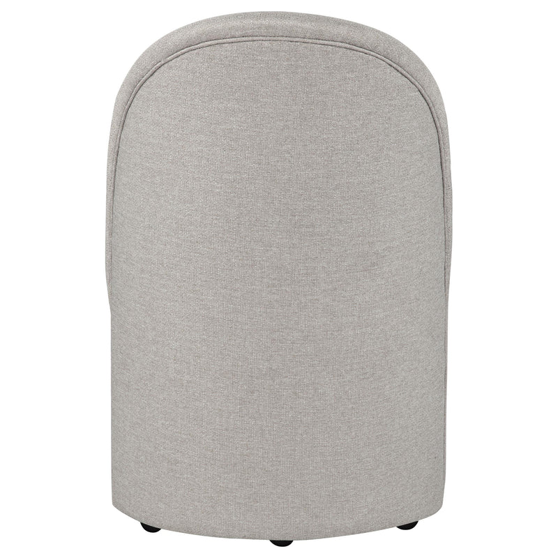 Aubrey Upholstered Barrel Dining Side Chair Beige (Set of 2) - 107062BEI