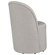 Aubrey Upholstered Barrel Dining Side Chair Beige (Set of 2) - 107062BEI