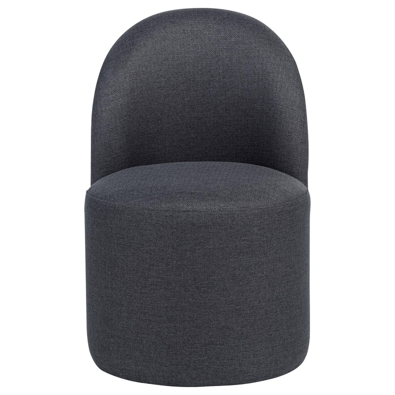 Aubrey Upholstered Barrel Dining Side Chair Charcoal (Set of 2) - 107062CHAR