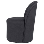 Aubrey Upholstered Barrel Dining Side Chair Charcoal (Set of 2) - 107062CHAR