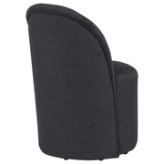 Aubrey Upholstered Barrel Dining Side Chair Charcoal (Set of 2) - 107062CHAR