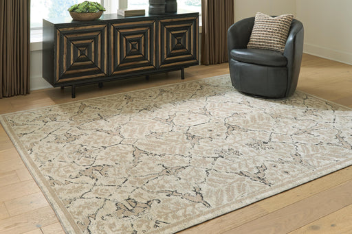 Audville Jute/Black/Ivory Large Rug - R408841