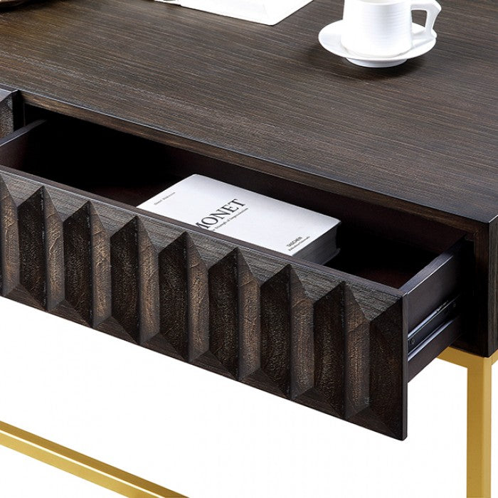 Augsburg Walnut/Gold Coffee Table - CM4545WN-C