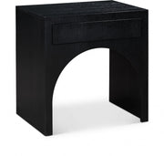 August Oak Veneer Nightstand in Black - 388Black-NS