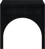 August Oak Veneer Nightstand in Black - 388Black-NS
