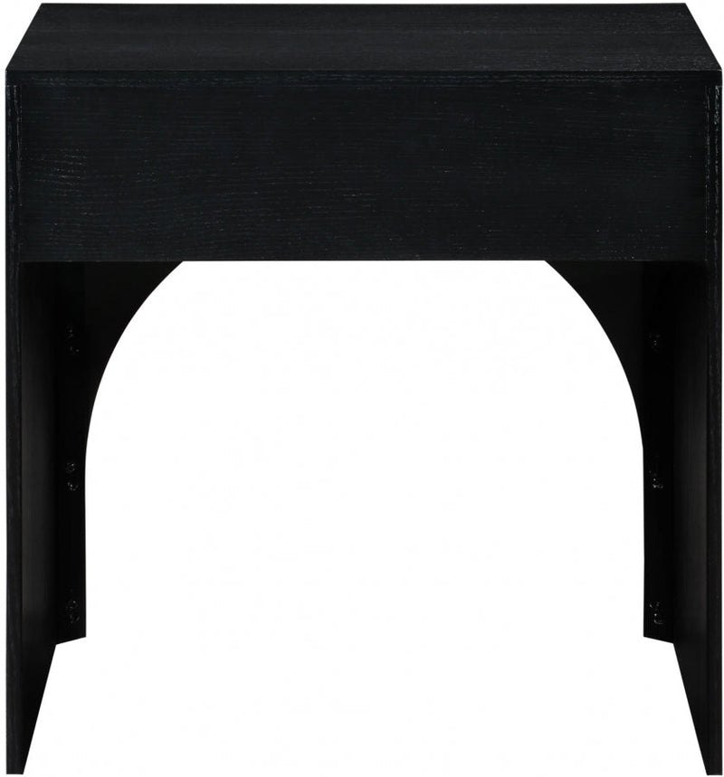August Oak Veneer Nightstand in Black - 388Black-NS