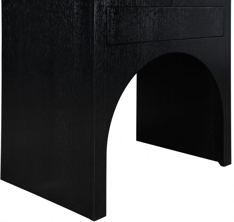 August Oak Veneer Nightstand in Black - 388Black-NS