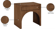 August Oak Veneer Nightstand in Brown - 388Walnut-NS