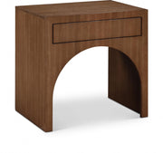 August Oak Veneer Nightstand in Brown - 388Walnut-NS