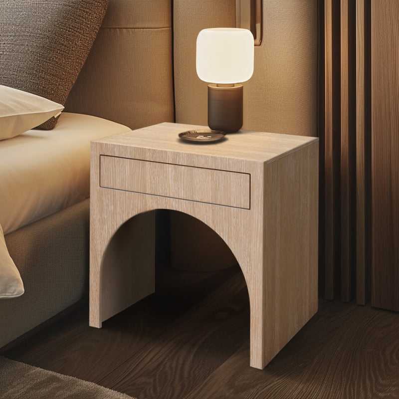 August Oak Veneer Nightstand in Natural - 388Oak-NS