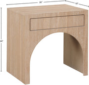 August Oak Veneer Nightstand in Natural - 388Oak-NS