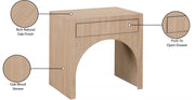 August Oak Veneer Nightstand in Natural - 388Oak-NS
