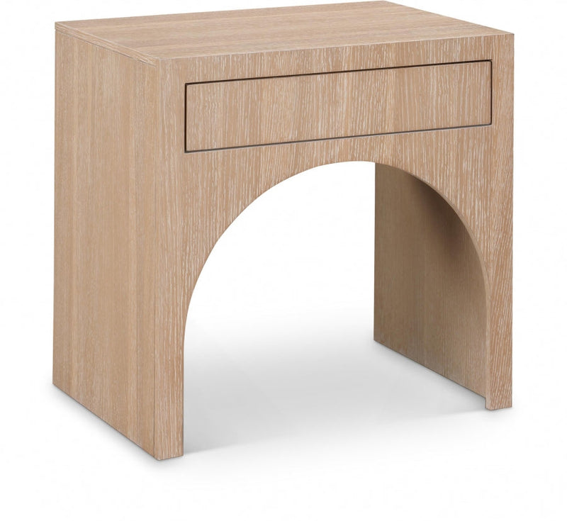 August Oak Veneer Nightstand in Natural - 388Oak-NS