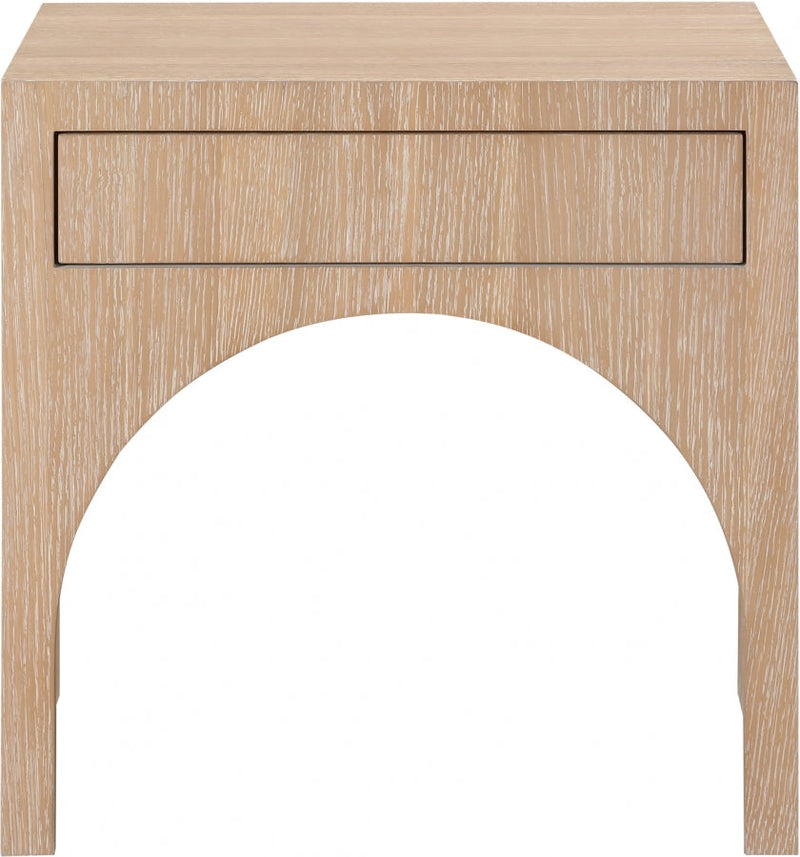 August Oak Veneer Nightstand in Natural - 388Oak-NS