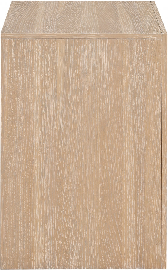 August Oak Veneer Nightstand in Natural - 388Oak-NS