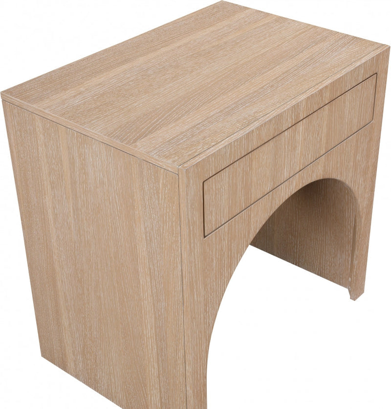 August Oak Veneer Nightstand in Natural - 388Oak-NS
