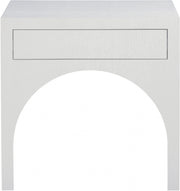 August Oak Veneer Nightstand in White - 388White-NS