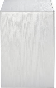 August Oak Veneer Nightstand in White - 388White-NS