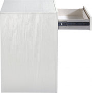 August Oak Veneer Nightstand in White - 388White-NS
