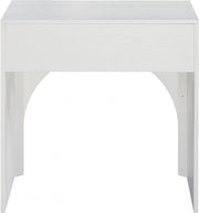August Oak Veneer Nightstand in White - 388White-NS