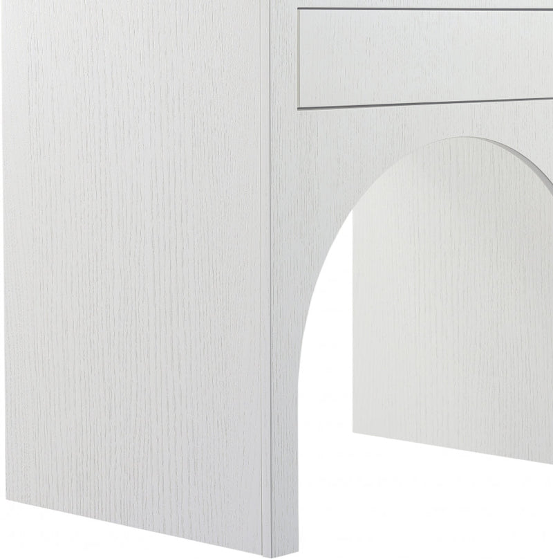 August Oak Veneer Nightstand in White - 388White-NS