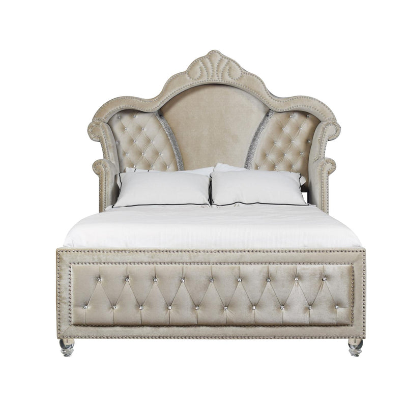 Augusta - Beige King Bed, Dresser, Mirror, Chest, Nightstand - B223-KDMCN