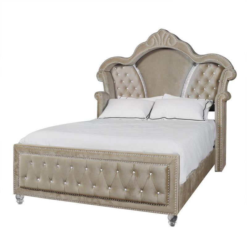 Augusta - Beige King Bed, Dresser, Mirror, Chest, Nightstand - B223-KDMCN