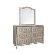 Augusta - Beige King Bed, Dresser, Mirror, Chest, Nightstand - B223-KDMCN