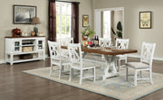 Auletta Distressed White/Distressed Dark Oak Dining Table - CM3417T-TABLE