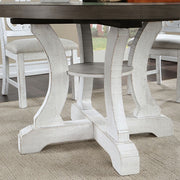 Auletta Distressed White/Gray Dining Table - CM3417GY-RT