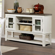 Auletta Distressed White/Gray Dining Table - CM3417GY-RT