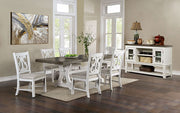Auletta Distressed White/Gray Dining Table - CM3417GY-T-TABLE