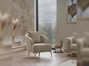 Aura 3-pieces (Sofa & Loveseat & Chair) Livingroom in Beige - 200-SER-AUR-PINAR07-321