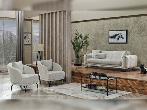Aura 3-pieces (Sofa & Loveseat & Chair) Livingroom in Light Grey - 200-SER-AUR-PINAR21-321
