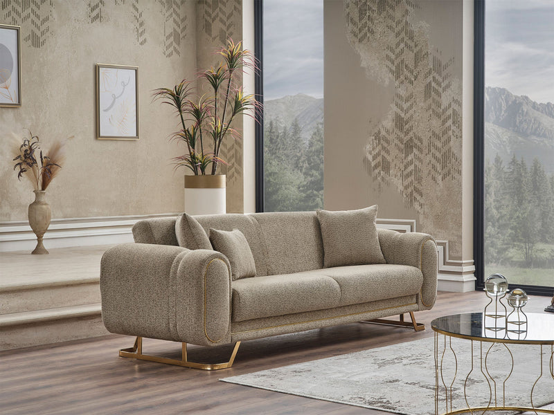 Aura 3-pieces (Sofa & Loveseat & Chair) Livingroom in Light Grey - 200-SER-AUR-PINAR21-321