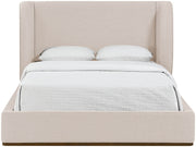 Aurin Linen Textured Fabric Upholstered King Bed in Beige - B1285Beige-K
