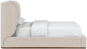 Aurin Linen Textured Fabric Upholstered King Bed in Beige - B1285Beige-K