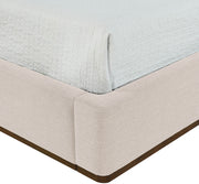 Aurin Linen Textured Fabric Upholstered King Bed in Beige - B1285Beige-K