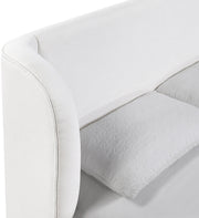 Aurin Linen Textured Fabric Upholstered King Bed in Cream - B1285Cream-K