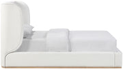 Aurin Linen Textured Fabric Upholstered King Bed in Cream - B1286Cream-K