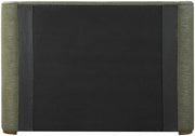 Aurin Linen Textured Fabric Upholstered King Bed in Olive - B1285Olive-K