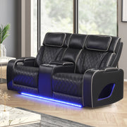 Aurora Black Sofa & Loveseat & Chair - AURORA-BK-SLC